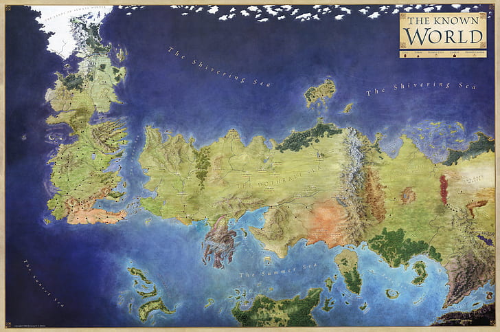 เพลงแห่งน้ำแข็งและไฟ Backgound Game Of Thrones แผนที่ Westeros โลก, วอลล์เปเปอร์ HD