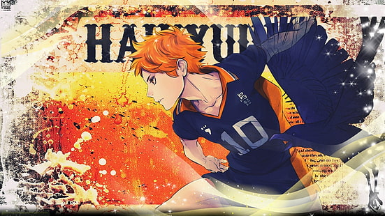 Haikyu !! Shoyo Hinata illustration, Hinata från Haikyu anime, Haikyuu, Haikyuu !!, anime pojkar, Hinata Shouyou, HD tapet HD wallpaper