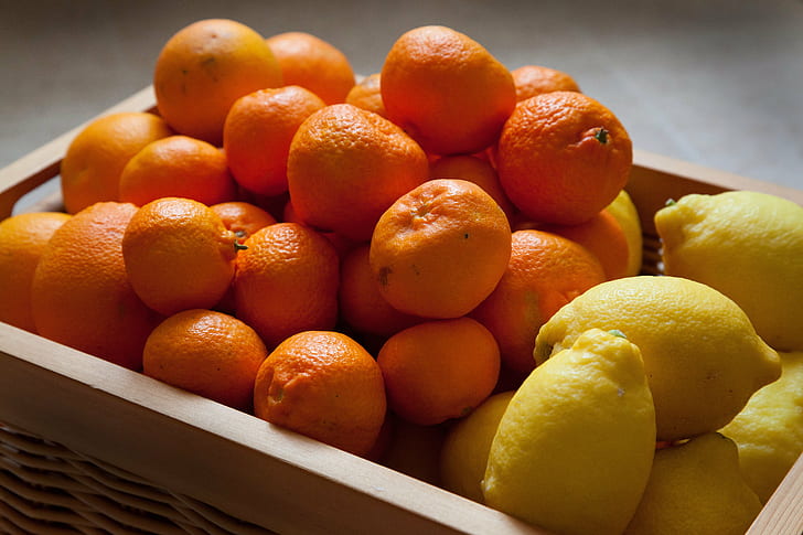 orange and lemon fruits, Packed, vitamin C, Project 365, Day, orange and lemon, fruits, oranges  lemons, clementines, neighbours, gift, fruit, citrus Fruit, food, freshness, lemon, organic, ripe, orange - Fruit, HD wallpaper