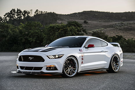 sport cars, Ford Mustang Apollo Edition, white, mustang, HD wallpaper HD wallpaper