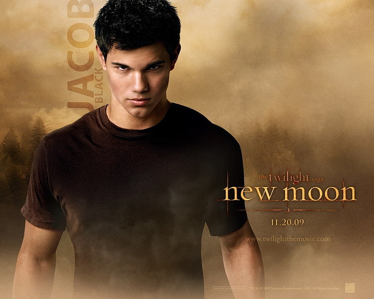 ภาพยนตร์, The Twilight Saga: New Moon, Jacob Black, Taylor Lautner, วอลล์เปเปอร์ HD