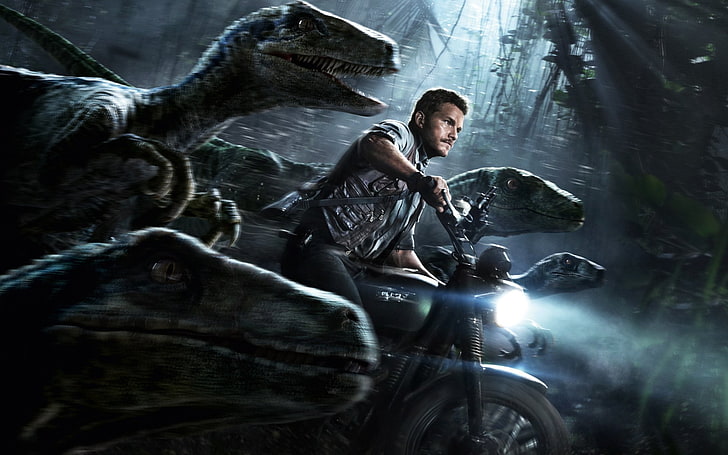Sfondo di Jurassic Park, Jurassic Park, Jurassic World, Chris Pratt, Sfondo HD