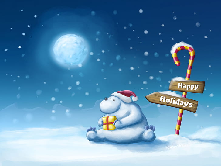 Navidad en Polar HD, fondo de pantalla de felices fiestas, navidad, polar, en, Fondo de pantalla HD