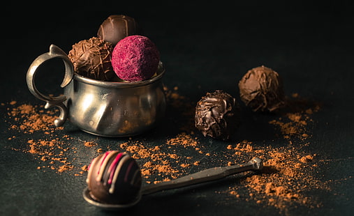 Schokolade, Süßigkeiten, Lebensmittel, Trüffel, HD-Hintergrundbild HD wallpaper