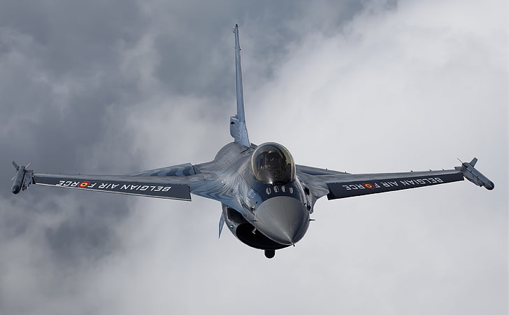 F16 Força Aérea Belga, avião de combate cinzento, Exército, Força, Belga, HD papel de parede