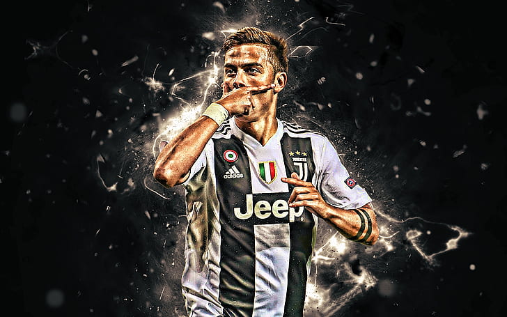 White And Black Adidas Jeep Soccer Jersey Paulo Dybala Soccer Pitches Hd Wallpaper Wallpaperbetter