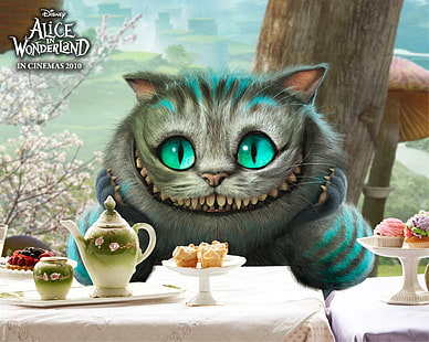 Film, Alice au pays des merveilles (2010), Cheshire Cat (Alice au pays des merveilles), Fond d'écran HD HD wallpaper