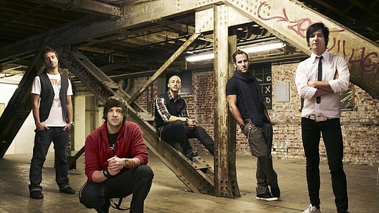 Simple Plan band tapet, enkel plan, band, medlemmar, källare, graffiti, HD tapet HD wallpaper