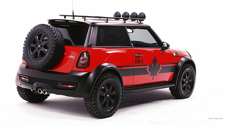 Mini Cooper Dquared HD, รถสีแดงและสีดำ, รถยนต์, มินิคูเปอร์, รถเก๋ง, วอลล์เปเปอร์ HD