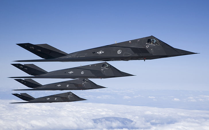 самолет F-117 Nighthawk, военный самолет ВВС США, HD обои