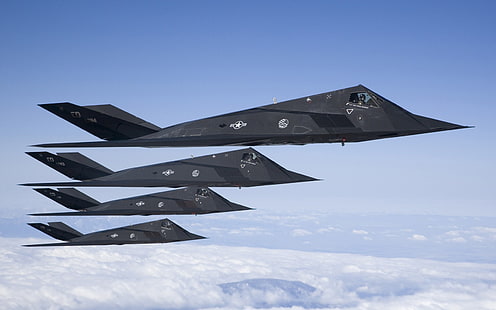 avión, F-117 Nighthawk, avión militar, Fuerza Aérea de EE. UU., Fondo de pantalla HD HD wallpaper