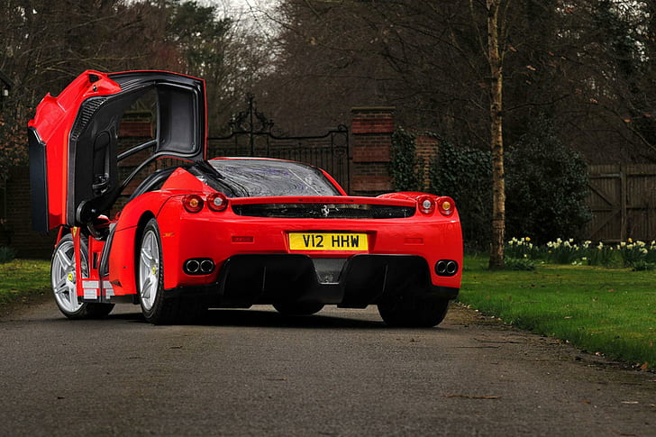 Red Enzo, roter Ferrari la Ferrari, Ferrari, Enzo, teuer, Sportwagen, Hochleistung, Autos, HD-Hintergrundbild