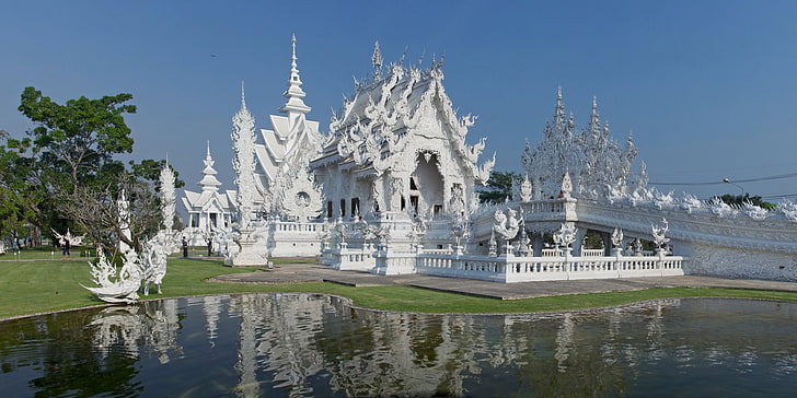 Temples, Wat Rong Khun, Chiang Rai, Thailand, HD wallpaper
