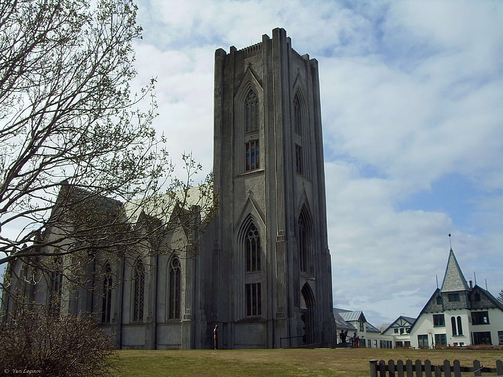 kathedrale von christus dem könig, island, insel, landakotskirkja, reykjavik, HD-Hintergrundbild