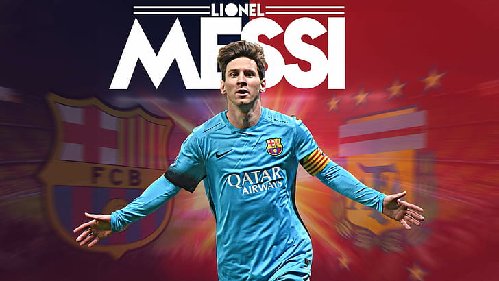 FCB, Lionel Messi, 4K, HD wallpaper