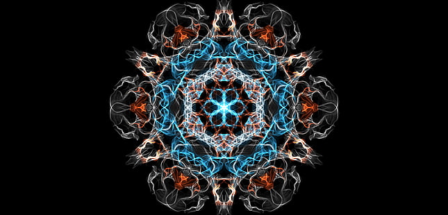Abstrakt, Generativ, Künstlerisch, Digitale Kunst, Fraktal, Mandala, Muster, HD-Hintergrundbild HD wallpaper