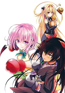 To Love-ru Darkness, Anime Girls, Goldene Dunkelheit, Momo Velia Deviluke, Nemesis (To Love-ru Darkness), HD-Hintergrundbild HD wallpaper