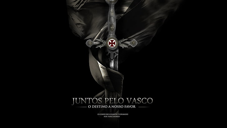 Vasco da Gama, Vasco, hitam, olahraga, sepak bola, klub sepak bola, umpan silang, pedang, Wallpaper HD