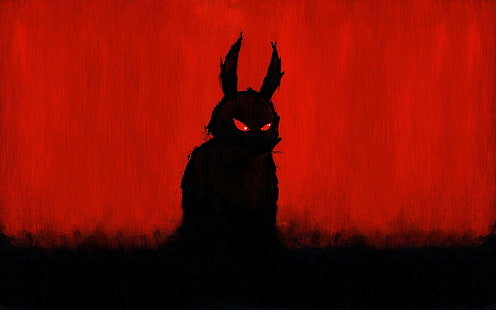 artistic, 1920x1200, bunny, rabbit, evil bunny, evil bunny pictures, HD wallpaper HD wallpaper