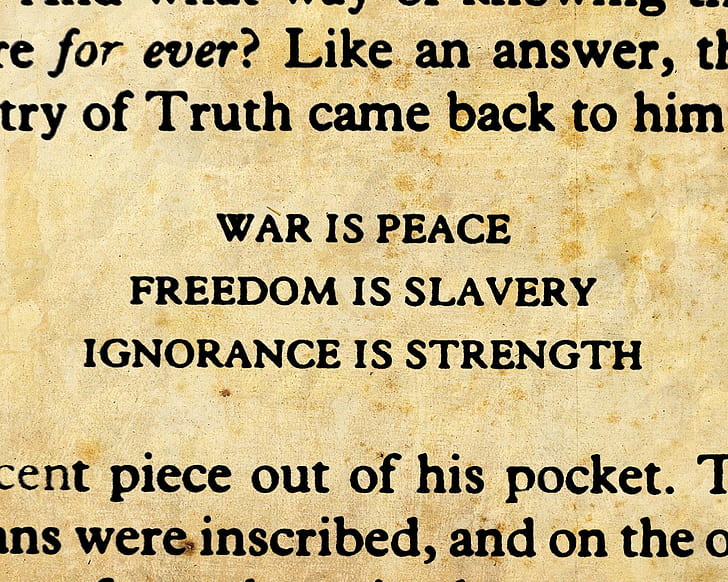 1984, George Orwell, quote, Typography, HD wallpaper