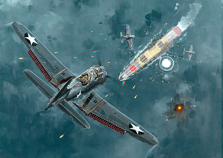 perang dunia ii mcdonnell douglas menyelam menyelam bomber pasifik pesawat militer militer, Wallpaper HD