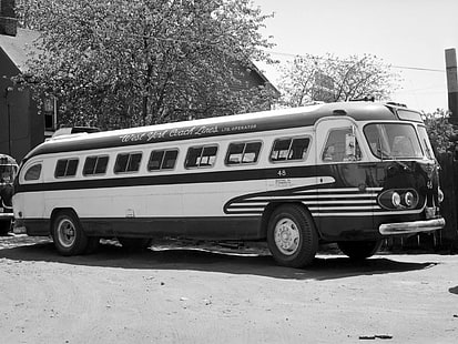 1944 50, bus, tosatrice, flxible, semi, trattore, trasporto, Sfondo HD HD wallpaper