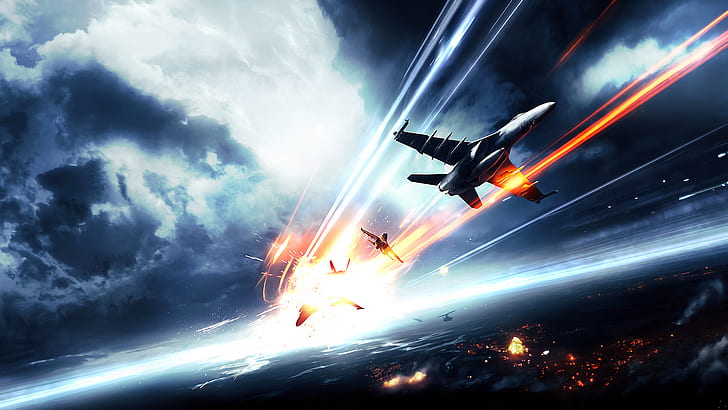 Battlefield 3 Самолети, джетове, бойно поле, HD тапет