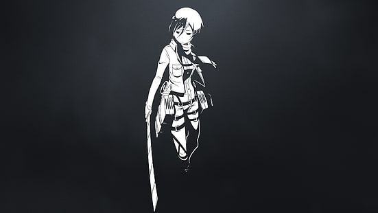 Shingeki no Kyojin, Микаса Аккерман, аниме девушки, HD обои HD wallpaper