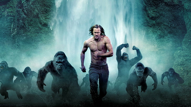 Movie, The Legend of Tarzan, Alexander Skarsgård, Gorilla, HD wallpaper