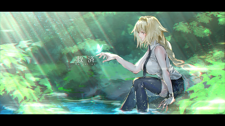 Fate Series, Fate / Apocrypha, anime girls, Ruler (Fate / Apocrypha), Jeanne d'Arc, Tapety HD