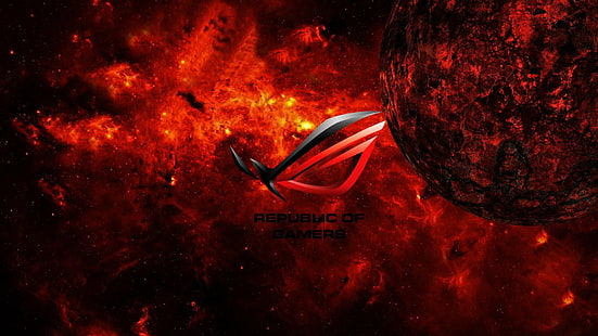 Technology, Asus, Computer, Red, Republic of Gamers, HD тапет HD wallpaper