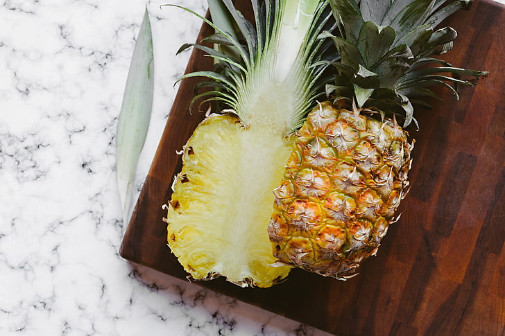 slice pineapple, pineapple, fruit, cut, vegetable, HD wallpaper