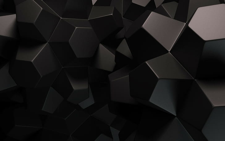 sederhana, latar belakang hitam, geometri, gelap, abstrak, seni digital, Wallpaper HD