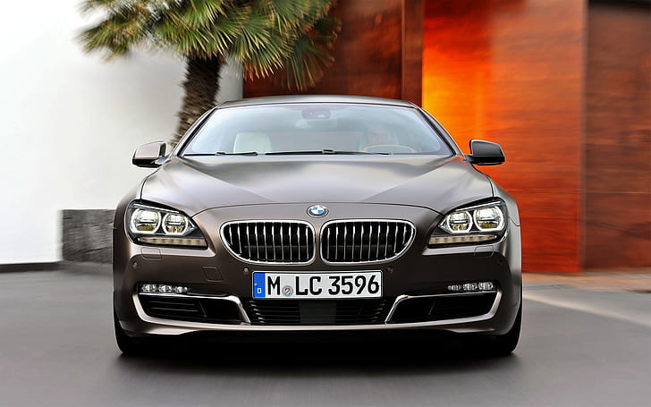 Auto, BMW, Machine, Boomer, Logo, Grille, The hood, Lights, 6 Series, Windshield, HD wallpaper
