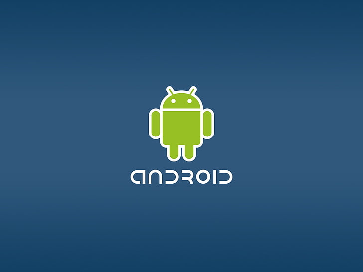 Android логотип, андроид, система, фон, робот, HD обои