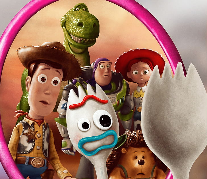 Film, Toy Story 4, Buzz Lightyear, Forky (Toy Story), Woody (Toy Story), HD-Hintergrundbild