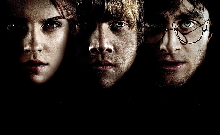 Hermione, Ron och Harry Potter, Harry Potter tapeter, filmer, Harry Potter, Harry, Potter, Hermione, HD tapet