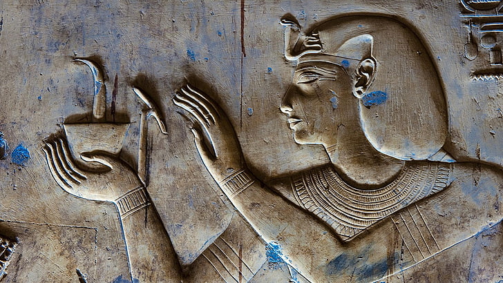 ancient, abydos temple, carving, abydos, ancient history, ancient egypt, egypt, luxor, HD wallpaper
