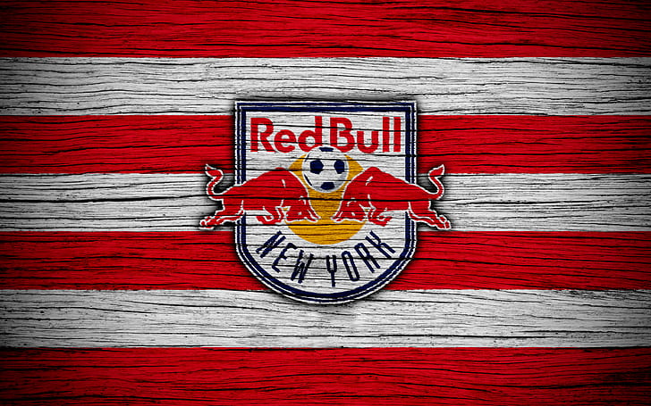 Fotboll, New York Red Bulls, emblem, logotyp, MLS, HD tapet