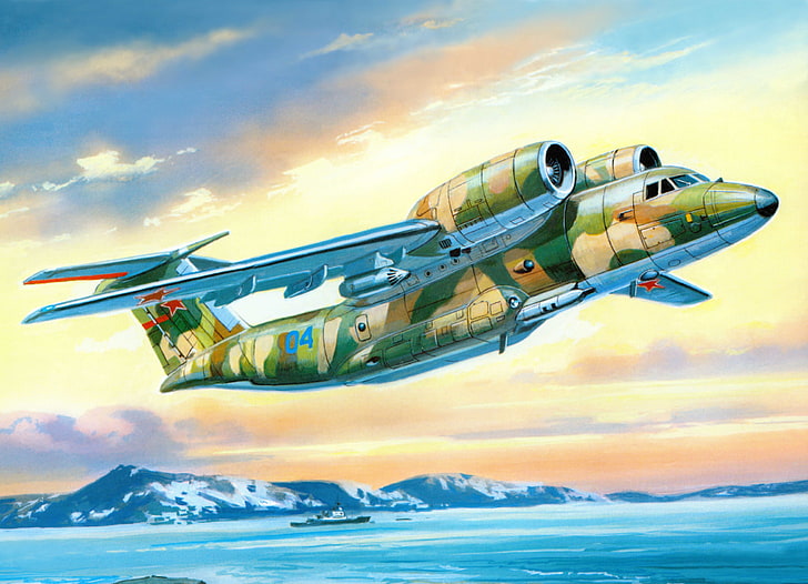 the plane, art, USSR, Russia, sea, night, OKB, service, for, designed, fight, patrol, developer, detection, protection, stocks, Antonov., An-72П, search, weather conditions, fish, The 200-mile, zone, violators, day, adjacent, operations, rescue, any, coast, HD wallpaper