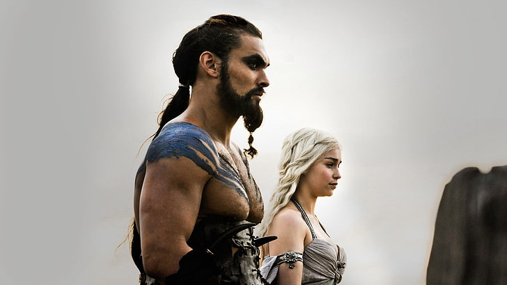 Juego de tronos Khal Drogo, Juego de tronos, Emilia Clarke, Fondo de pantalla HD