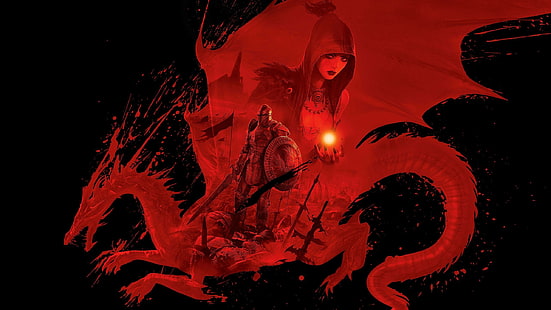 видеоигры, Dragon Age, Dragon Age: Происхождение, Морриган (персонаж), фэнтези-арт, Морриган, HD обои HD wallpaper