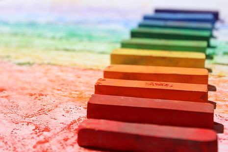 assorted-color pastel lot, pastel, color, pencils, chalk, HD wallpaper HD wallpaper