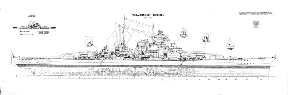 Военные корабли, немецкий линкор Бисмарк, линкор, HD обои HD wallpaper