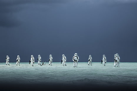 Fondo de pantalla digital de Star Wars Stormtrooper, Star Wars, Rogue One: A Star Wars Story, Storm Troopers, Fondo de pantalla HD HD wallpaper
