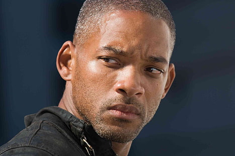 Will Smith, will smith, actor, man, face, black, serious, look, HD wallpaper HD wallpaper