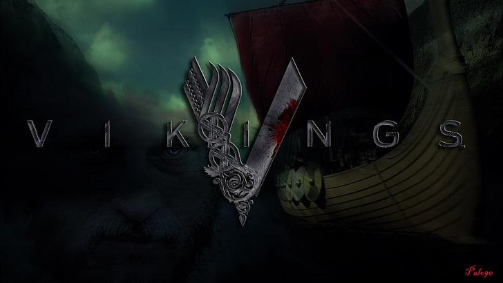 fondo de pantalla gris de los vikingos, vikingos, vikingos (serie de televisión), Fondo de pantalla HD