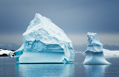 fotografia de paisagem de iceberg de gelo na água, fresco, imagens, quente, dia, fotografia de paisagem, iceberg de gelo, gelo de água, pinguins, antártica, iceberg - Formação de gelo, gelo, ártico, geleira, neve, natureza, frio - temperatura, inverno,derretimento, congelado, azul, polar Clima, HD papel de parede HD wallpaper