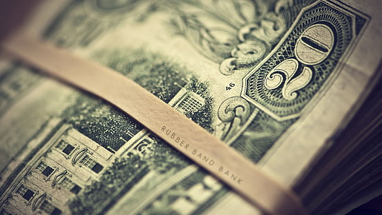 20 долларов США банкнота, банкнота, валюта, деньги, цифры, HD обои HD wallpaper