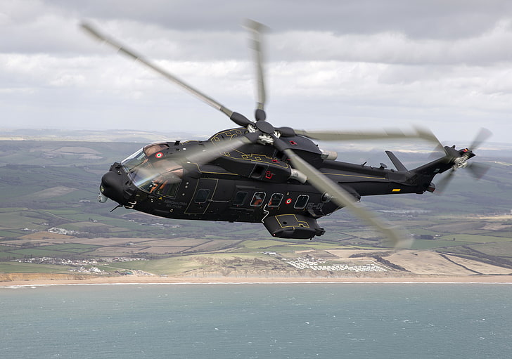 helicopter, transport, Caesar, AW-101, HH-101A, HD wallpaper